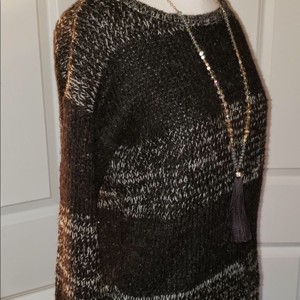 Loft Sweater with Sewn in Sequins